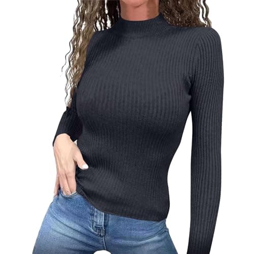 Stretchy Women's Long Sleeve Fitted Knit Top