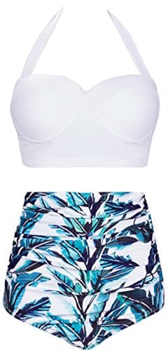 AMOURRI High-Waisted Vintage Swimsuit for Women