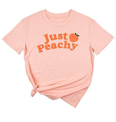 Just Peachy Women's Casual Graphic Tees