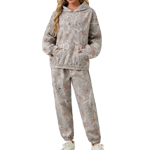 Weinexra Women's Camo Oversized Hoodie & Pants Set