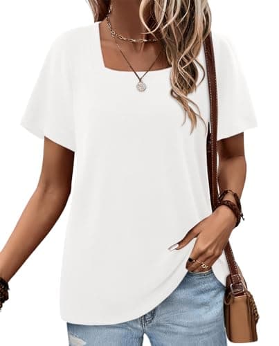 Angerella Women's Loose Fit Summer Short Sleeve Tops