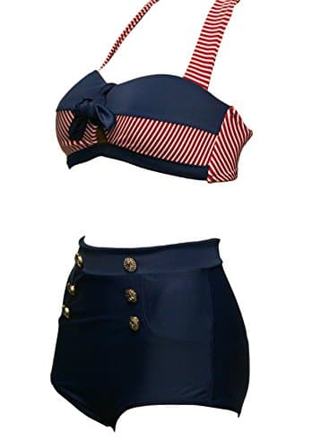 Retro Vintage Bikini Swimsuit for Women Plus Size