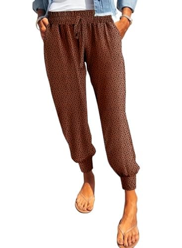 Dokotoo Women's Soft Casual Elastic Waist Jogger Pants with Pockets