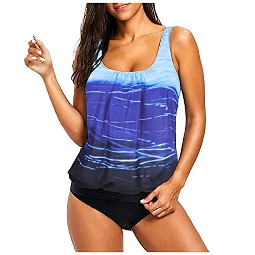 LCMTWX Tummy Control Solid Color Swimsuit for Women