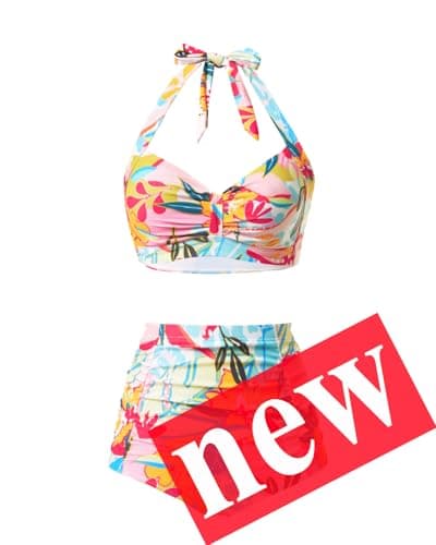 Women's High Waisted Bikini Set with Tummy Control