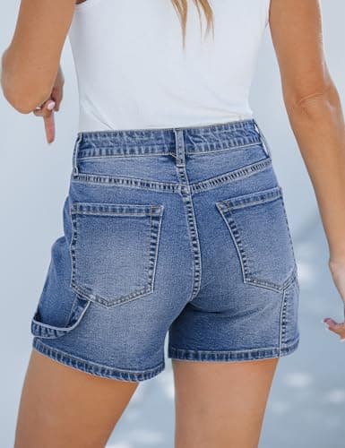 Luvamia Women's Trendy High Waisted Denim Shorts