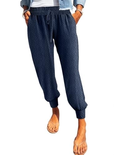 Dokotoo Women's Soft Casual Elastic Waist Jogger Pants with Pockets