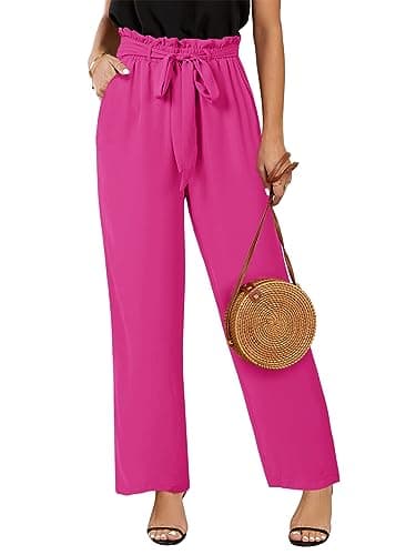 SySea Women's High Waisted Leopard Print Belted Palazzo Pants with Pockets
