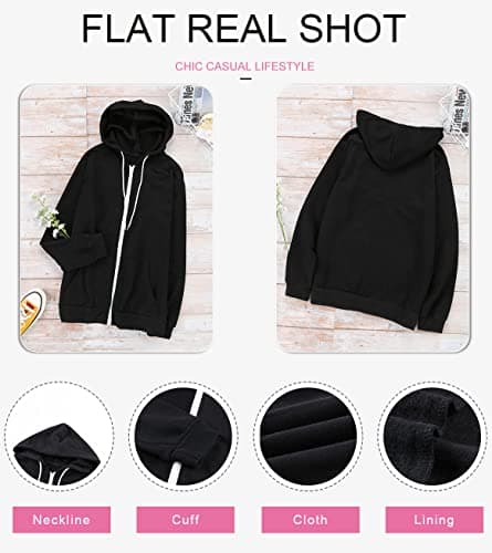 Dokotoo Women's Full Zip Up Hoodie Long Sleeve Hooded Sweatshirts with Pockets for Women
| Dokotoo Women's Full Zip Up Hooded Sweatshirts with Pockets for Women
| Dokotoo Women's Full Zip Up Coats with Pockets for Women