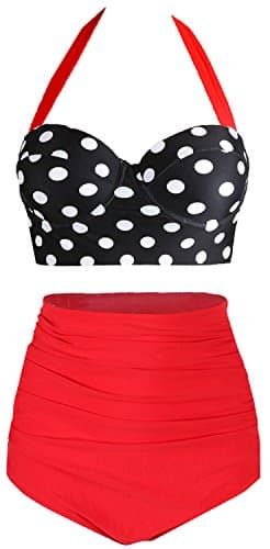 AMOURRI High-Waisted Vintage Swimsuit for Women