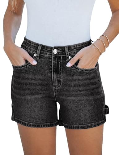 Luvamia Women's Trendy High Waisted Denim Shorts
