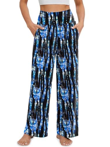 Gracyoga Wide Leg High Waisted Flowy Yoga Pants for Women