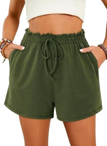 Angerella Women's Comfortable Elastic Waist Shorts with Pockets