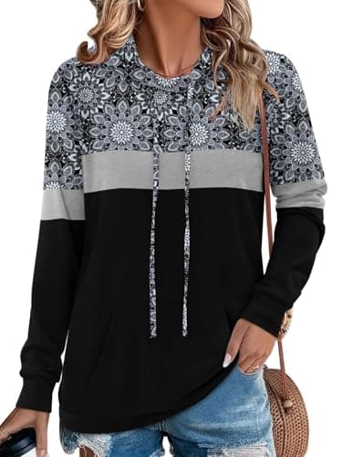 Women's Camo Leopard Print Hoodie Sweatshirt