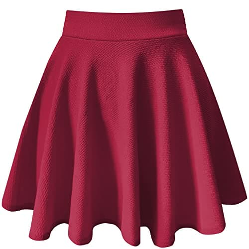 Women's Basic A-Line Mini Flared Skater Party Skirt