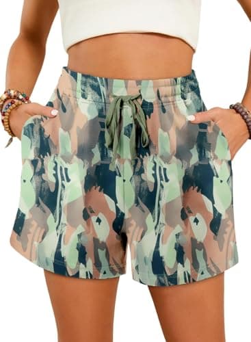 Angerella Women's Comfortable Elastic Waist Shorts with Pockets