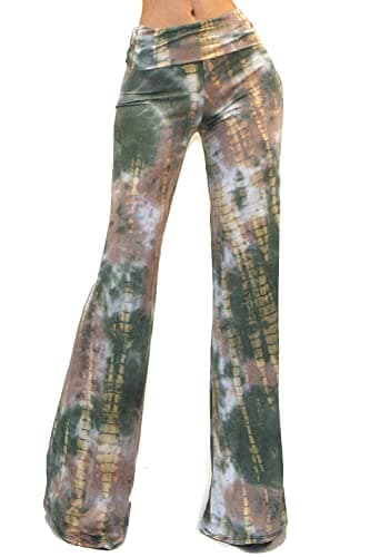 Vivicastle Women's USA Fold-Over High-Waist Wide Leg Pants