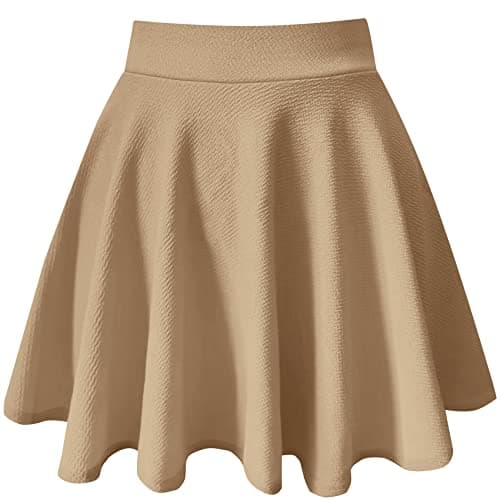 Women's Basic A-Line Mini Flared Skater Party Skirt