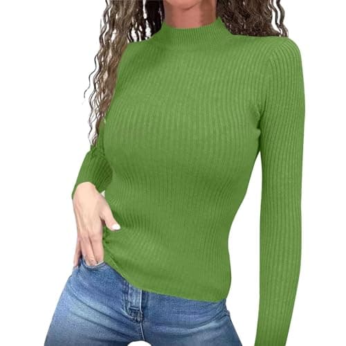 Stretchy Women's Long Sleeve Fitted Knit Top