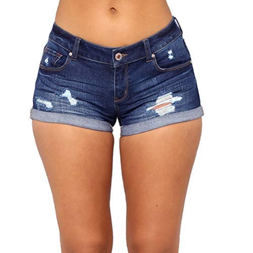 Tulucky Junior Ripped Denim Shorts Mid Waist Jeans