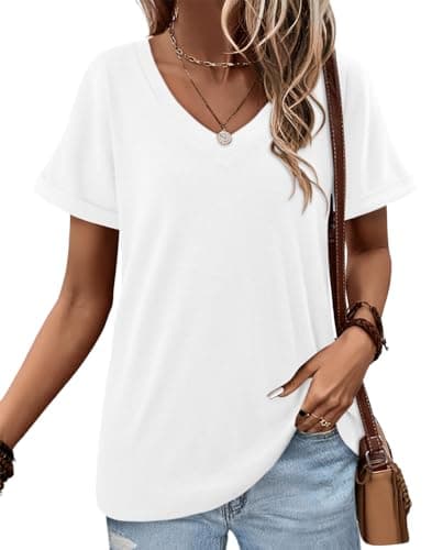 Angerella Women's Loose Fit Summer Short Sleeve Tops