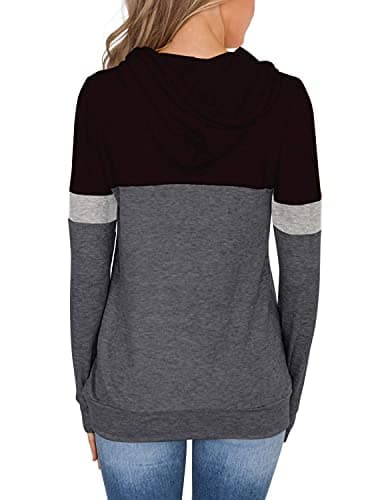 MixShe Women's Casual Long Sleeve Hoodie Tunics and Tees