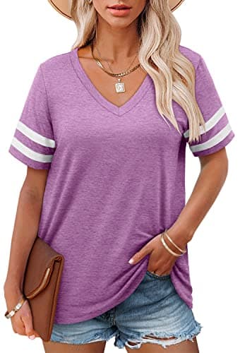 Angerella Women's Casual V-Neck Summer Tunic Tops