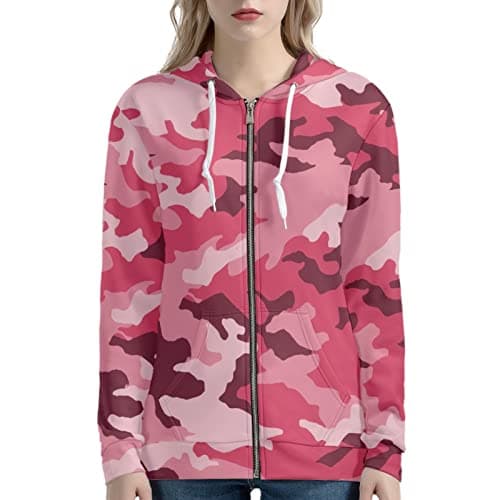 Irisjudy Monet Art Color Stripe Zip Hoodie for Women