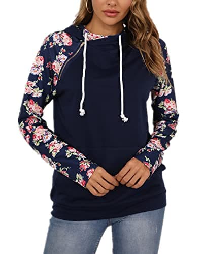 Women's Casual Hooded Sweatshirt with Pockets by Barlver