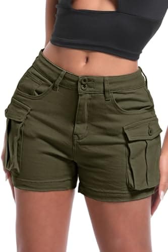 ELLEVEN Y2K Mini High-Waisted Slim-Fitted Jean Shorts