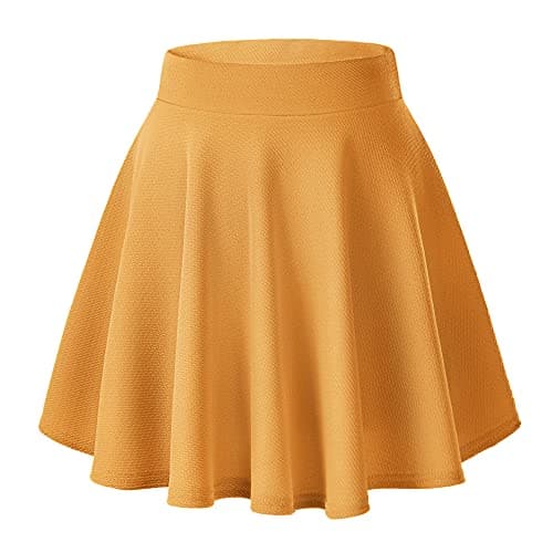 EXCHIC Women's Stretchy Flared Mini Skater Skirt