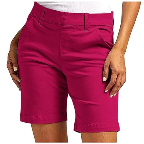 Trendy 2025 High Waisted Chino Shorts for Women Casual Summer
