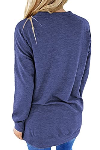 Angerella Women's Casual Loose Fit Shirts with Printed Pockets