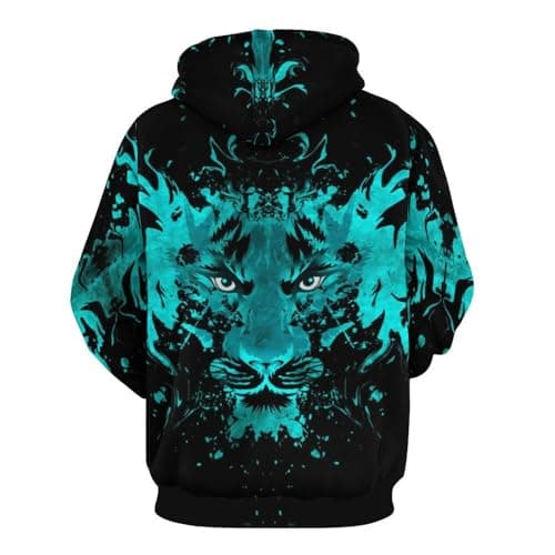Anger Tiger Hoodies for Men 3D Print Pullover Sweatshirt