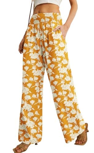 Women's Summer Mix Cotton Linen Palazzo Pants