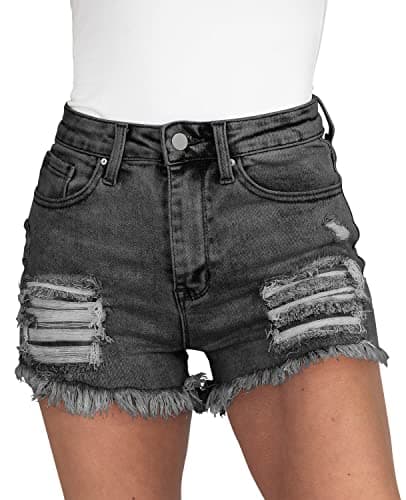 Angerella Women's Ripped Jean Short