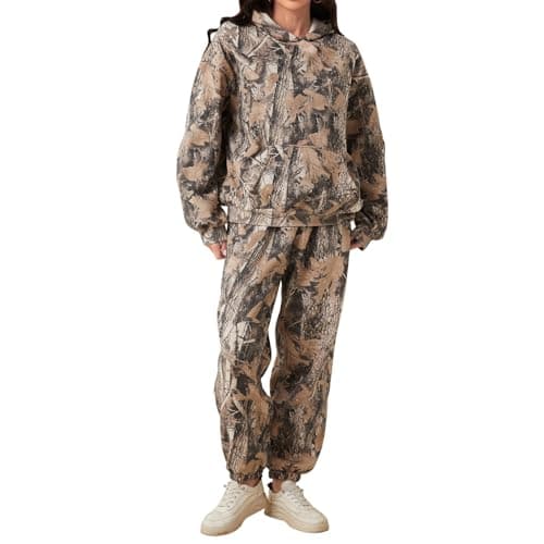 Weinexra Women's Camo Oversized Hoodie & Pants Set