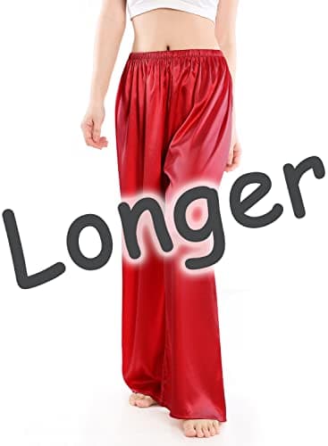 Wantschun Women's Wide Leg Satin Silk Pajama Pants