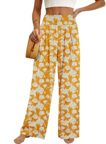 Women's Summer Mix Cotton Linen Palazzo Pants