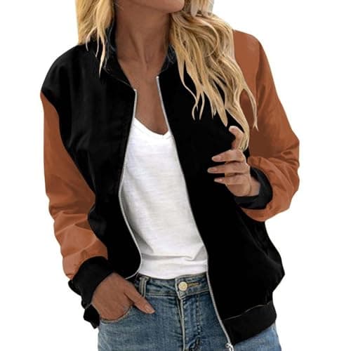 Lolvmvchi Women's Red Jean Windbreaker Jacket with Zipper Fleece Rain Outerwear