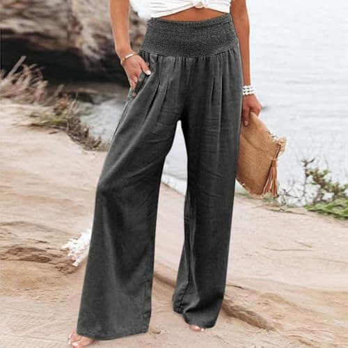 Women's Relaxed Fit Linen Pants