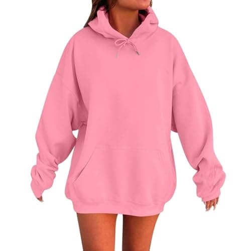 Cute Women's 2024 Oversized Christmas Sweatshirt with Pocket