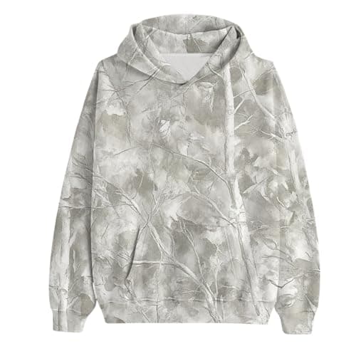 Weinexra Women's Camo Maple Leaf Print Oversized Hoodie Fleece Sweatshirt