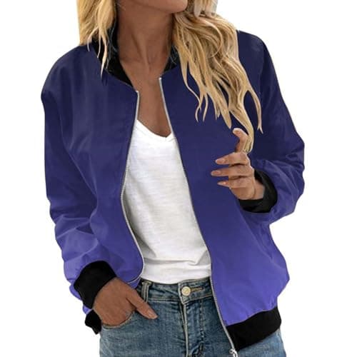 Lolvmvchi Women's Red Jean Windbreaker Jacket with Zipper Fleece Rain Outerwear