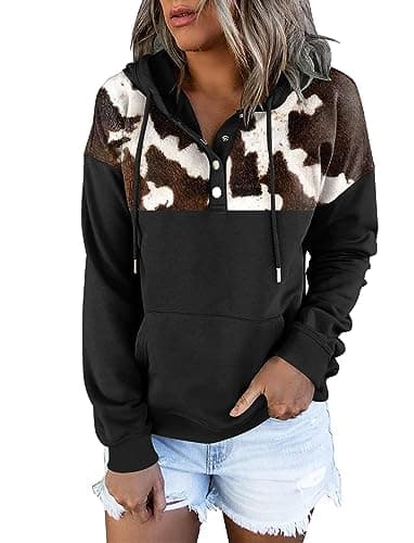 Women's Tie Dye Hoodie with Colorblock Design and Pocket