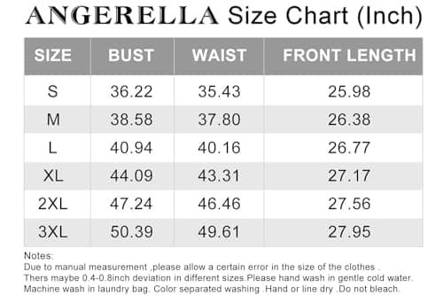 Angerella Women's Sleeveless Pleated Tank Tops for Summer
