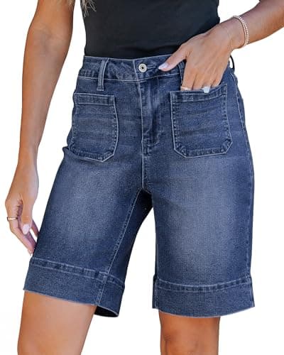 Luvamia High-Waisted Bermuda Shorts for Women