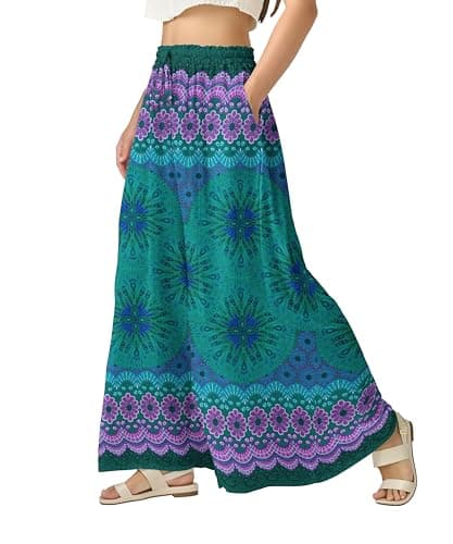 Joob Joob High Waist Flowy Elastic Leg Pants for Women with Pockets