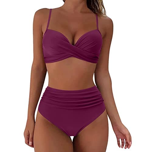 Women's Vintage Polka Dot High Waisted Swimsuit Set