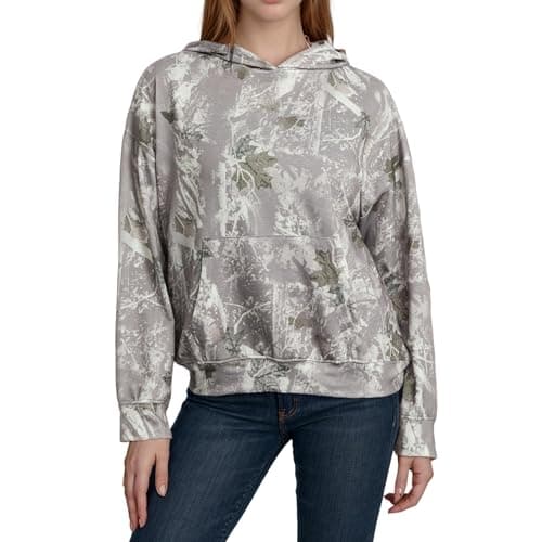 Weinexra Women's Camo Maple Leaf Print Oversized Hoodie Fleece Sweatshirt